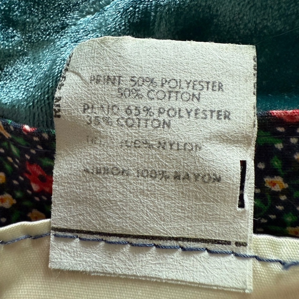 VTG GUNNE SAX Jessica’s Gunnies Floral/plaid Patch Skirt Lace Trim.size 9 - Picture 5 of 12